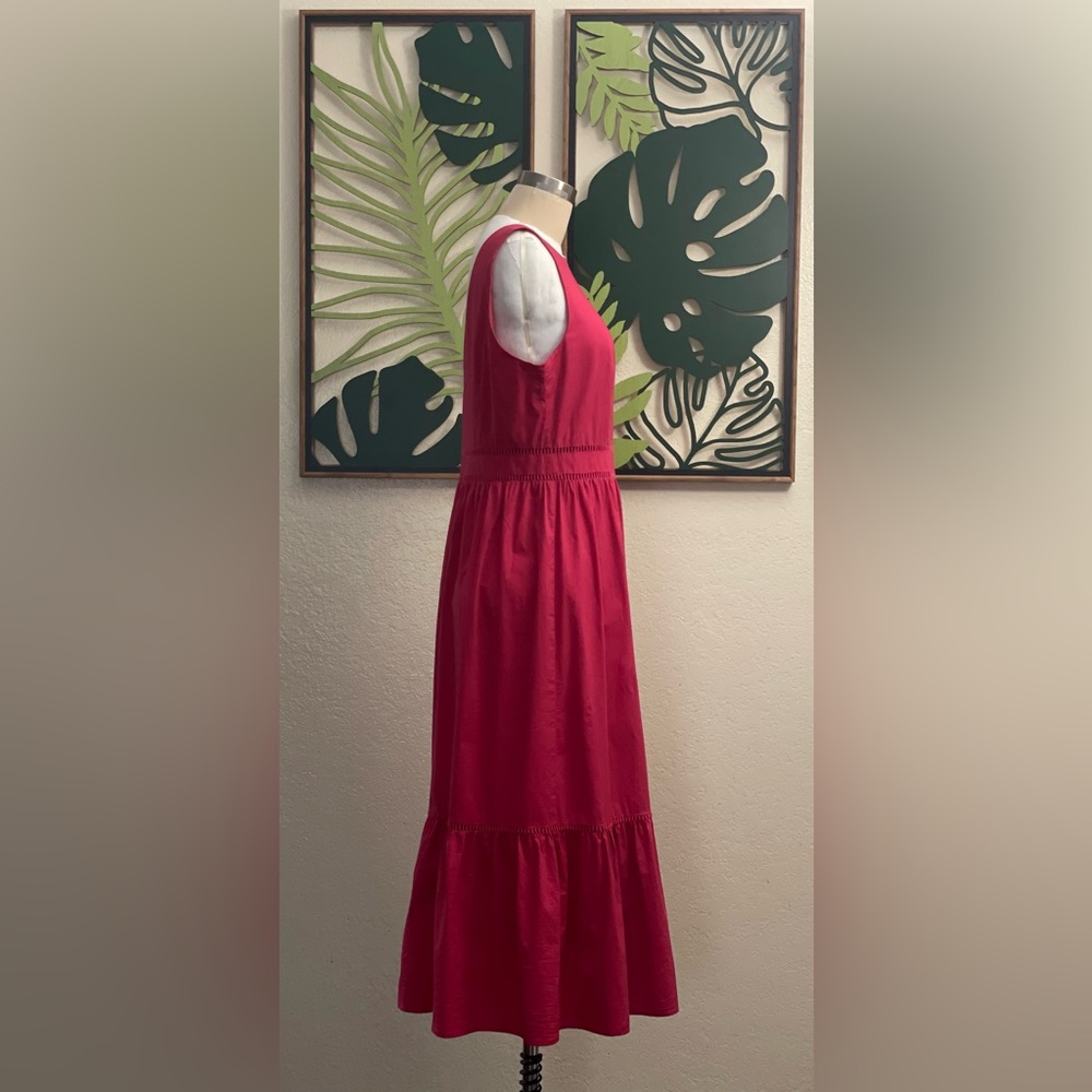 Oasis Structured Midi Dress in Bright Pink - Picture 3 of 6